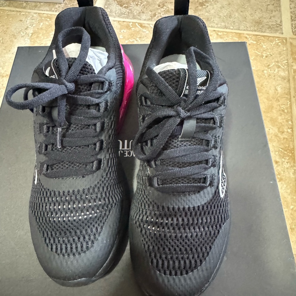 Black and Pink Athletic Sneakers